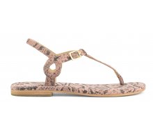 Thong suede sandal with python printing F0817888-0271 Scontati